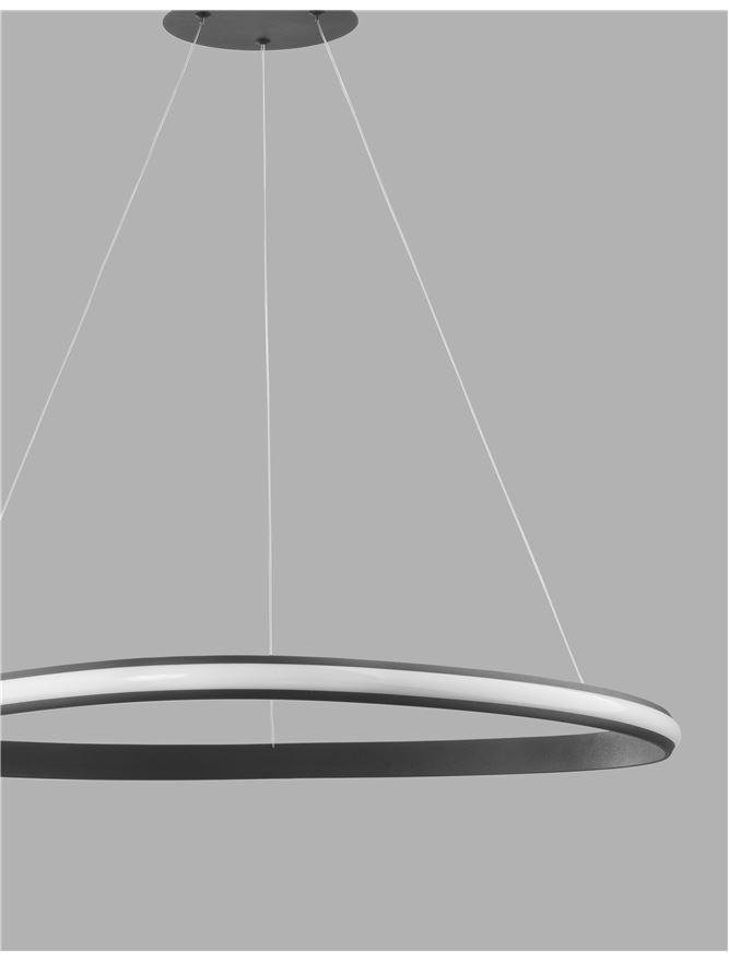 NV 9357064 Závěsné svítidlo ARIES černý hliník a akryl LED 32W 230V 3000K IP20 stmívatelné - NOVA LUCE