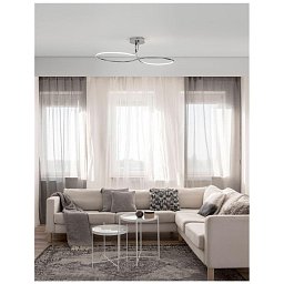 Stropní svítidlo FUNGO chromovaný hliník a akryl LED 47W 230V 3000K IP20 stmívatelné - NOVA LUCE Obrázek pro produkt Stropní svítidlo FUNGO chromovaný hliník a akryl LED 47W 230V 3000K IP20 stmívatelné - NOVA LUCE