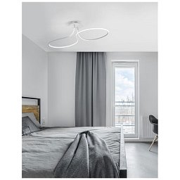 Stropní svítidlo FUNGO bílý hliník a akryl LED 47W 230V 3000K IP20 stmívatelné - NOVA LUCE Obrázek pro produkt Stropní svítidlo FUNGO bílý hliník a akryl LED 47W 230V 3000K IP20 stmívatelné - NOVA LUCE