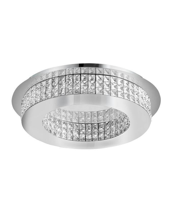 NV 9361084 Stropní svítidlo ZEFFARI chromovaný hliník a K9 křišťál LED 40W 230V 4000K IP20 - NOVA LUCE