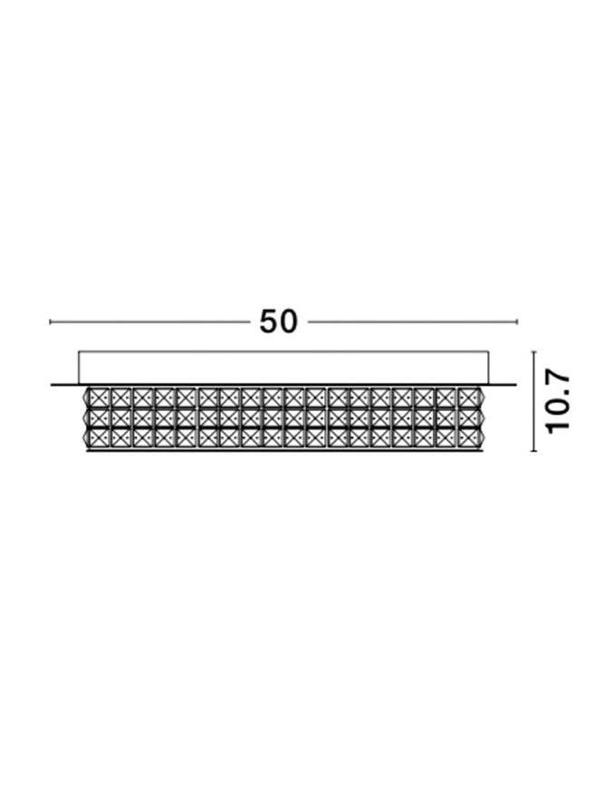 NV 9361084 Stropní svítidlo ZEFFARI chromovaný hliník a K9 křišťál LED 40W 230V 4000K IP20 - NOVA LUCE (obrázek 2)