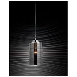 Obrázek pro produkt Závěsné svítidlo BLAKE kouřové sklo chromovaný hliník E27 1x12W 230V IP20 bez žárovky - NOVA LUCE