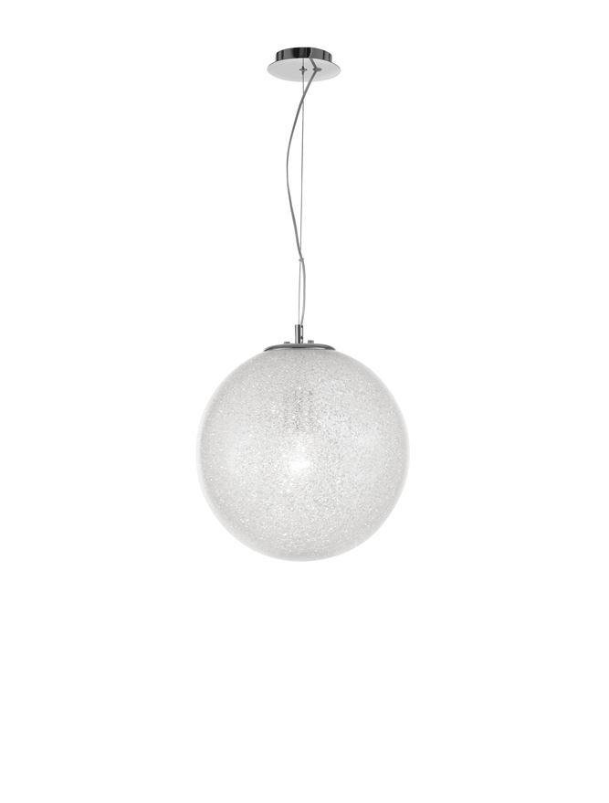 NV 9361743 Závěsné svítidlo FROZEN čiré sklo a akryl uvnitř chromovaný hliník E27 1x12W IP20 bez žárovky - NOVA LUCE