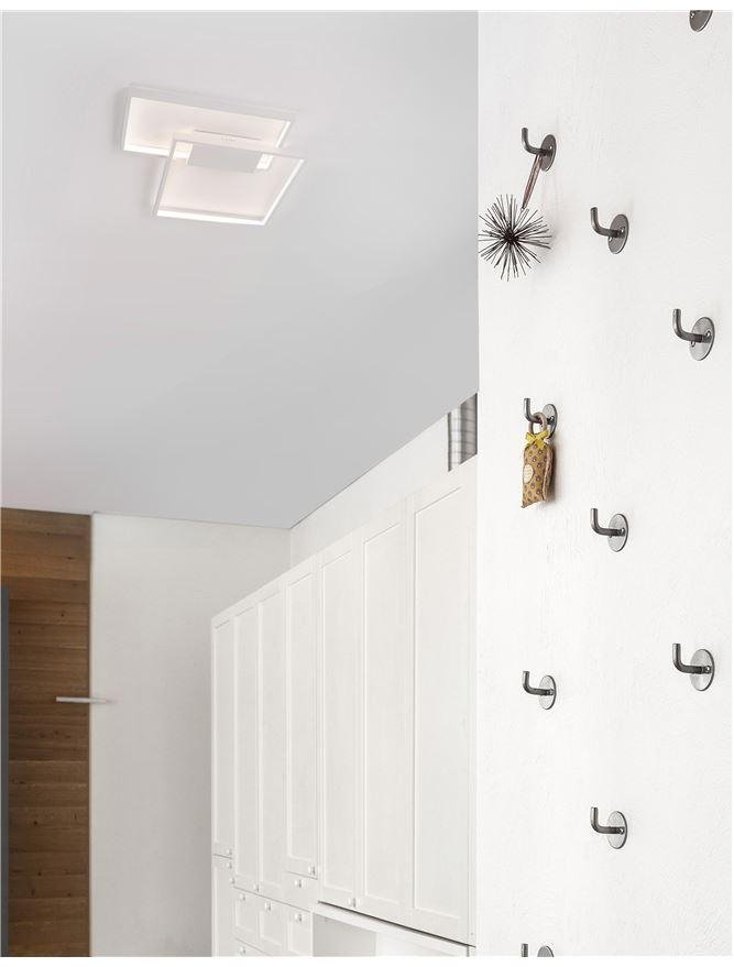 NV 9364034 Stropní svítidlo PORTO bílá ocel hliník a akryl LED 30W 230V 3000K IP20 stmívatelné - NOVA LUCE