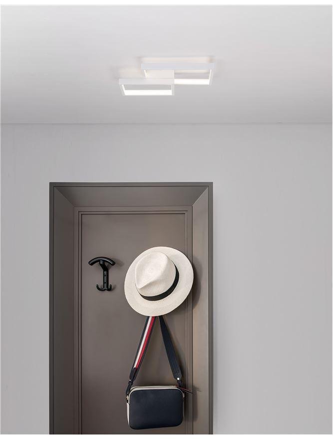 NV 9364038 Stropní svítidlo PORTO bílá ocel hliník a akryl LED 19W 230V 3000K IP20 - NOVA LUCE