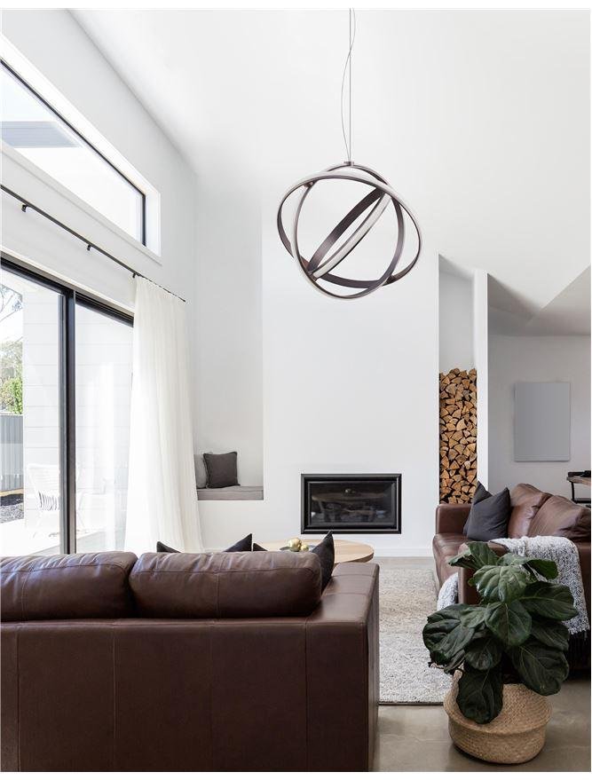 NV 9365012 Závěsné svítidlo PERTONE černý fialový hliník a akryl nastavitelné LED 53W 230V 3000K IP20 stmívatelné - NOVA LUCE