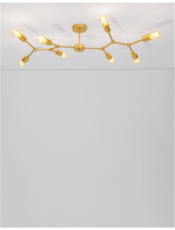 NV 9404078 Stropní svítidlo CALISTO mosazný kov E27 8x12W 230V IP20 bez žárovky - NOVA LUCE