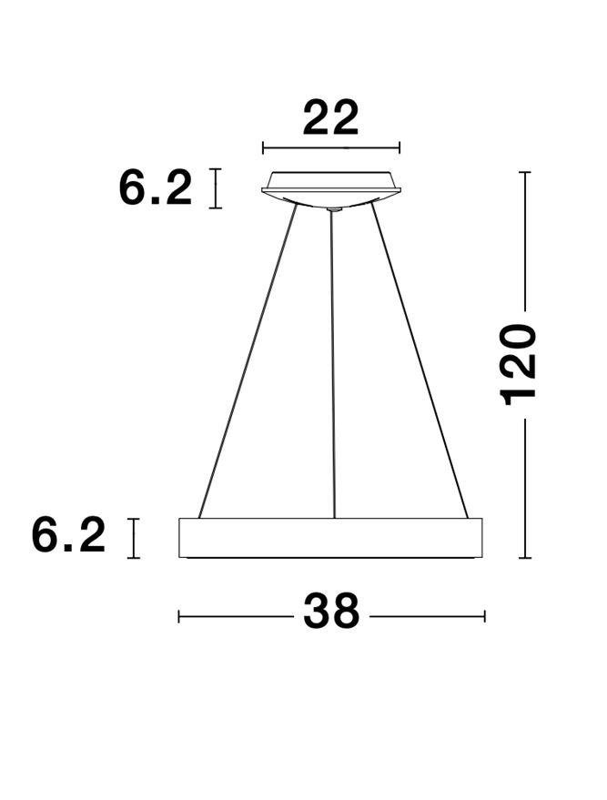 NV 9453431 Závěsné svítidlo RANDO THIN černý hliník a akryl LED 30W 230V 3000K IP20 stmívatelné - NOVA LUCE (obrázek 7)