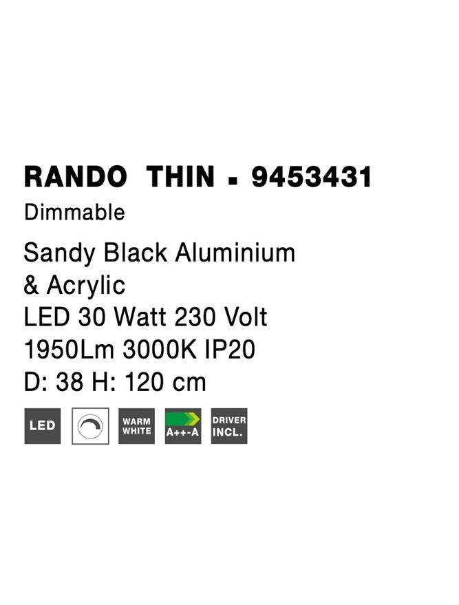 NV 9453431 Závěsné svítidlo RANDO THIN černý hliník a akryl LED 30W 230V 3000K IP20 stmívatelné - NOVA LUCE (obrázek 8)