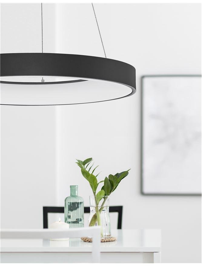 NV 9453451 Závěsné svítidlo RANDO THIN černý hliník a akryl LED 50W 230V 4000K IP20 stmívatelné - NOVA LUCE