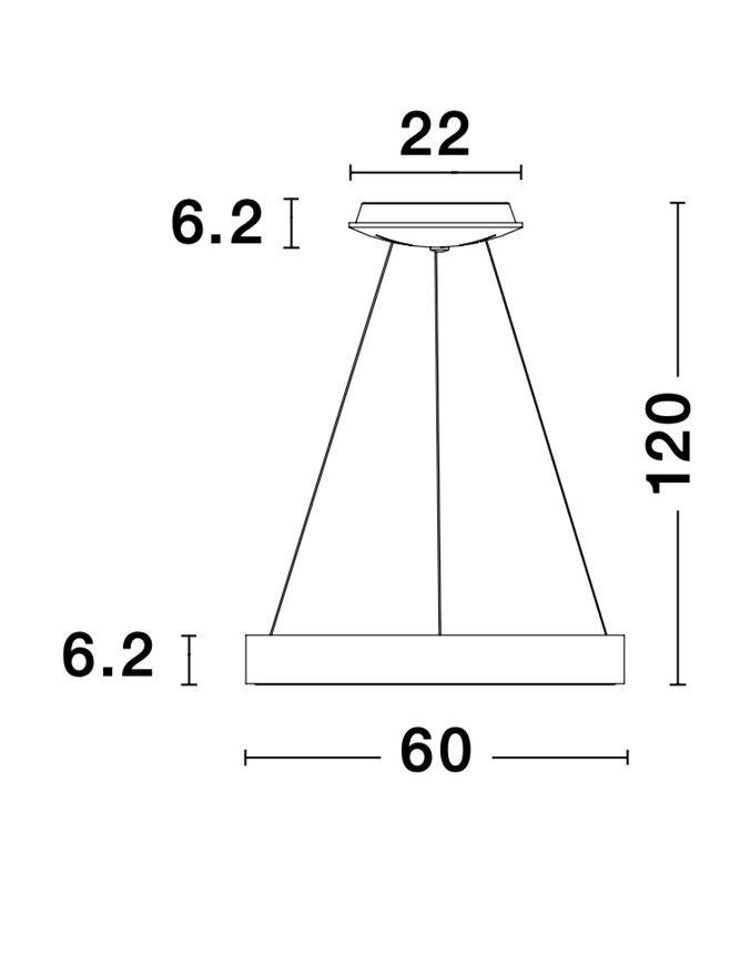 NV 9453451 Závěsné svítidlo RANDO THIN černý hliník a akryl LED 50W 230V 4000K IP20 stmívatelné - NOVA LUCE (obrázek 6)