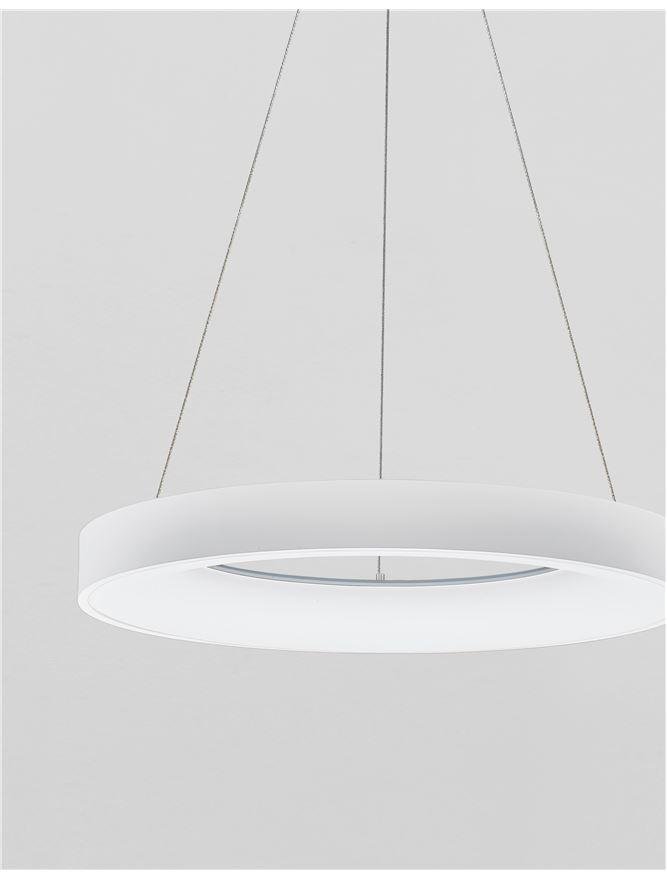 NV 9453452 Závěsné svítidlo RANDO THIN bílý hliník a akryl LED 50W 230V 3000K IP20 stmívatelné - NOVA LUCE