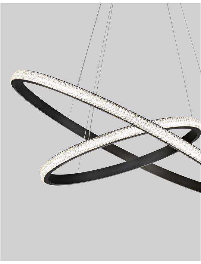 NV 9481092 Závěsné svítidlo NAGER černý hliník a akryl LED 45W 230V 3000K IP20 stmívatelné - NOVA LUCE