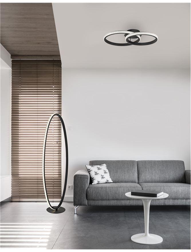 NV 9481094 Stropní svítidlo NAGER černý hliník a akryl LED 28W 230V 3000K IP20 - NOVA LUCE
