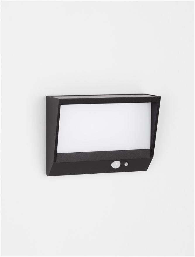 NV 9492540 Venkovní nástěnné svítidlo VALOR antracitový hliník a matný akryl LED 2W 3000K 3.7V 86st. IP65 vypínač na těle / solární / pohybové čidlo - NOVA LUCE (obrázek 5)