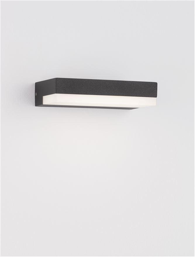 NV 9492560 Venkovní nástěnné svítidlo PURE antracitový hliník a matný akryl LED 6W 3000K 220-240V 103st. IP65 - NOVA LUCE