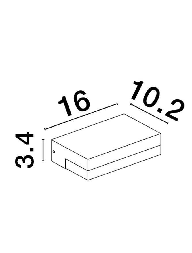 NV 9492560 Venkovní nástěnné svítidlo PURE antracitový hliník a matný akryl LED 6W 3000K 220-240V 103st. IP65 - NOVA LUCE (obrázek 3)