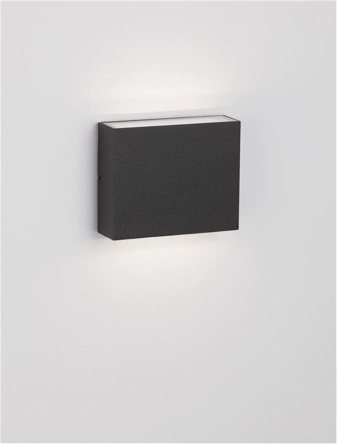 NV 9492640 Venkovní nástěnné svítidlo DEWI antracitový hliník a čiré sklo LED 7.7W 3000K 220-240V 253st. IP65 světlo nahoru a dolů - NOVA LUCE