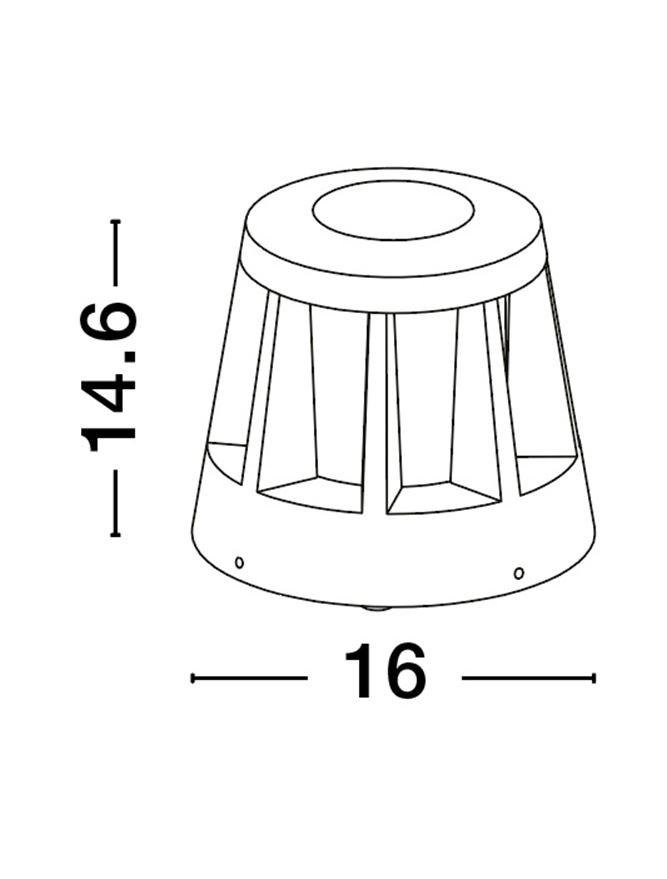 NV 9492660 Venkovní sloupkové svítidlo STARK antracitový hliník a matný akryl LED 8.2W 3000K 220-240V 168st. IP65 - NOVA LUCE (obrázek 7)