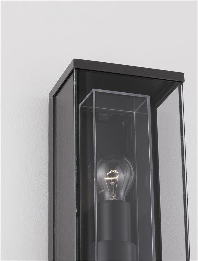 NV 9492710 Venkovní nástěnné svítidlo REGINA antracitový hliník a čiré sklo E27 1x12W 220-240V bez žárovky IP65 - NOVA LUCE (obrázek 6)