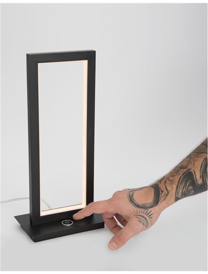 NV 9500811 Stolní lampa WENNA matný černý hliník a akryl 3-krokově dotykově stmívatelné LED 12W 230V 3000K IP20 - NOVA LUCE