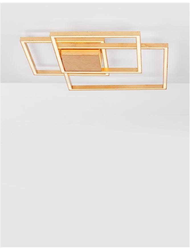 NV 9500831 Stropní svítidlo BILBAO plátkovaný zlatý hliník a akryl LED 42W 230V 3000K IP20 stmívatelné - NOVA LUCE