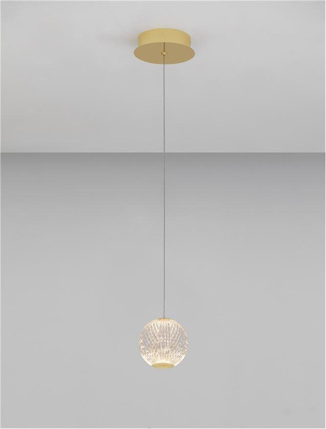 NV 9511010 Závěsné svítidlo BRILLANTE zlatý hliník a akryl LED 4.2W 230V 3200K IP20 - NOVA LUCE