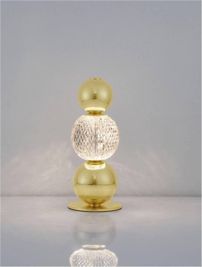NV 9522030 Stolní lampa BRILLE zlatý hliník a sklo LED 4W 230V 3200K IP20 - NOVA LUCE