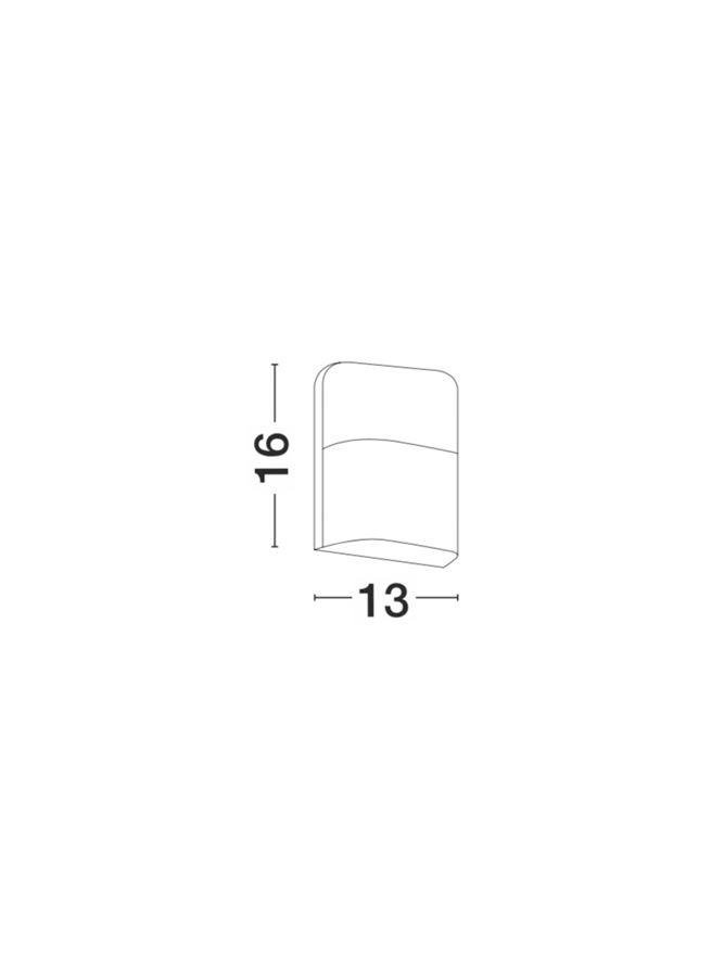 NV 9522102 Venkovní nástěnné svítidlo DROPLET černý hliník a akryl LED 6W 3000K 100-240V 64st. IP65 - NOVA LUCE (obrázek 3)