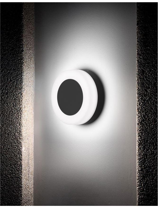 NV 9529713 Venkovní nástěnné svítidlo TUNE černý hliník a akryl LED 9W 3000K 100-240V 112st. IP65 - NOVA LUCE