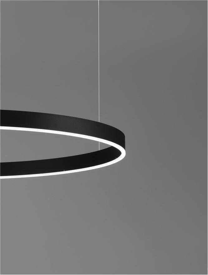 Levně NV 9530222 Závěsné svítidlo MOTIF LED hliník / akryl černé 80W 2700K-6000K CCT stmívatelné - NOVA LUCE