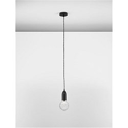 Obrázek pro produkt Závěsné svítidlo VEDA černý kov a čiré sklo G9 1x6W 230V IP20 bez žárovky - NOVA LUCE