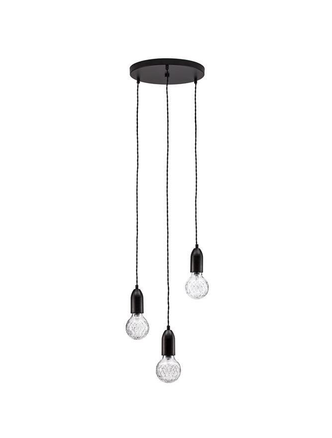 NV 9536418 Závěsné svítidlo VEDA černý kov a čiré sklo G9 3x6W 230V IP20 bez žárovky - NOVA LUCE (obrázek 2)