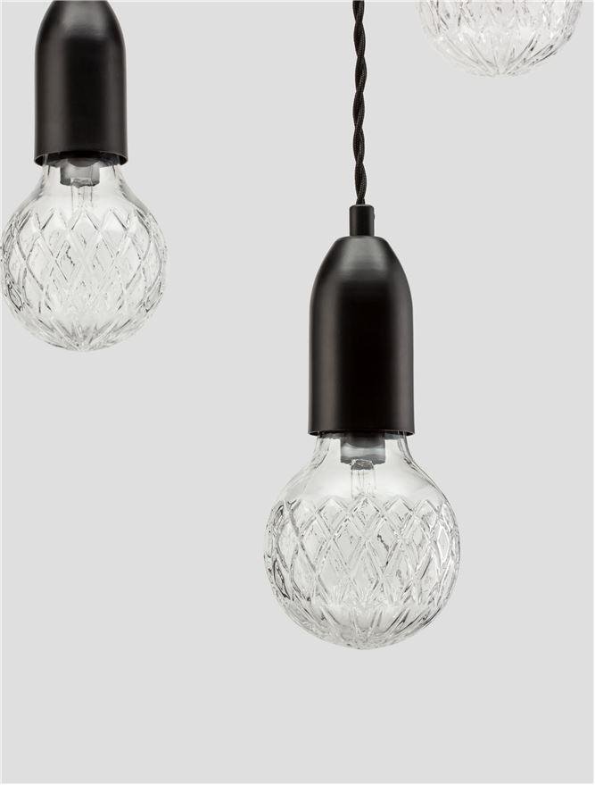 NV 9536418 Závěsné svítidlo VEDA černý kov a čiré sklo G9 3x6W 230V IP20 bez žárovky - NOVA LUCE (obrázek 6)