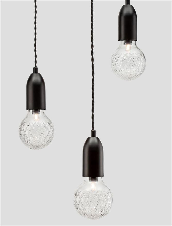 NV 9536418 Závěsné svítidlo VEDA černý kov a čiré sklo G9 3x6W 230V IP20 bez žárovky - NOVA LUCE (obrázek 7)