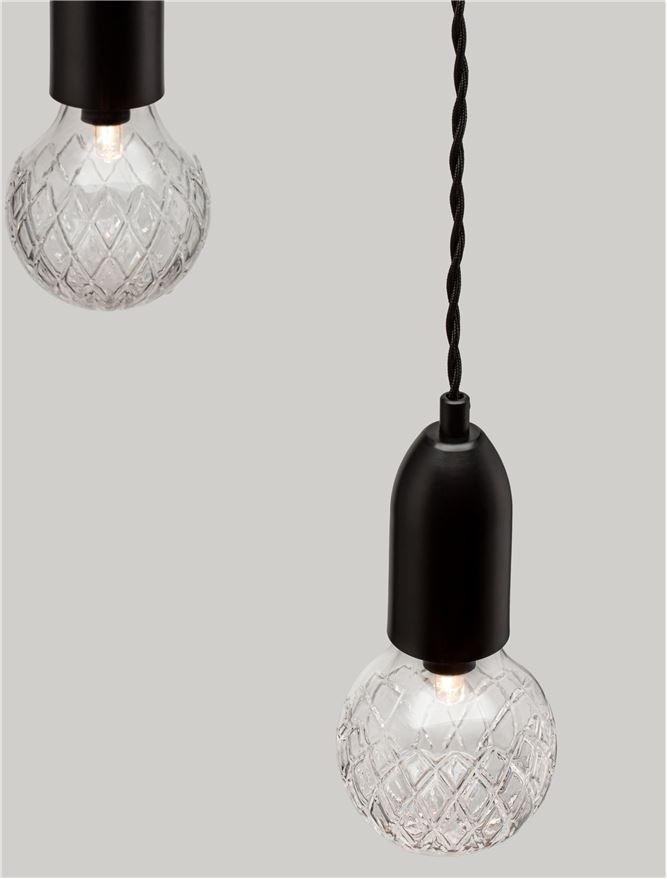 NV 9536418 Závěsné svítidlo VEDA černý kov a čiré sklo G9 3x6W 230V IP20 bez žárovky - NOVA LUCE (obrázek 9)