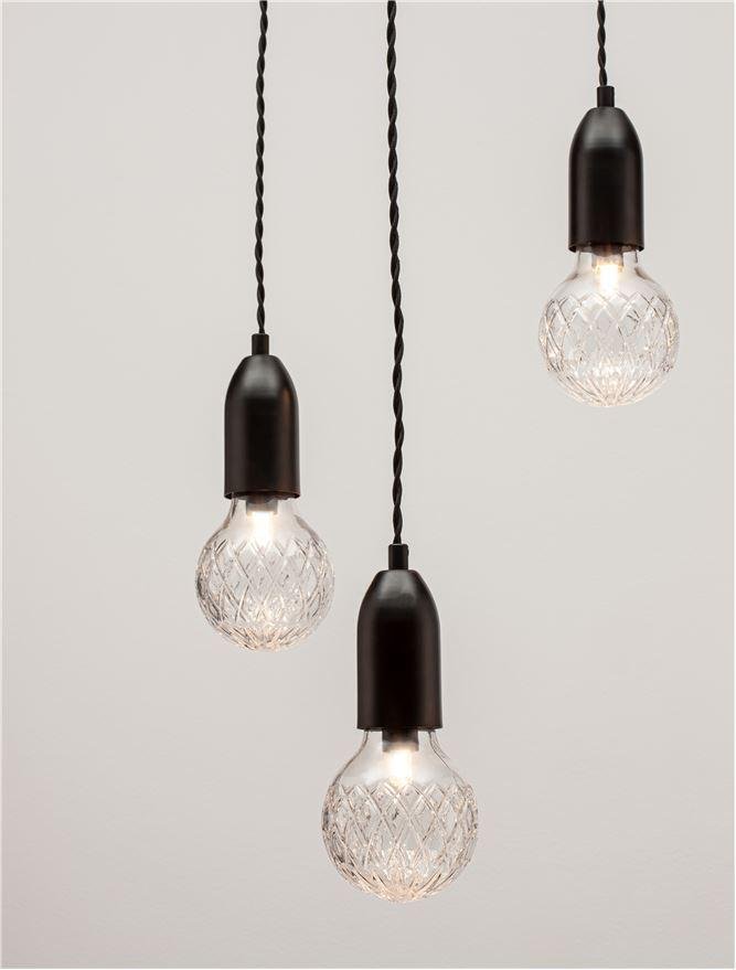 NV 9536418 Závěsné svítidlo VEDA černý kov a čiré sklo G9 3x6W 230V IP20 bez žárovky - NOVA LUCE (obrázek 12)