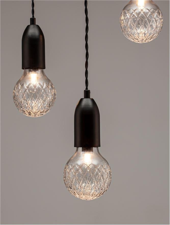 NV 9536418 Závěsné svítidlo VEDA černý kov a čiré sklo G9 3x6W 230V IP20 bez žárovky - NOVA LUCE (obrázek 13)