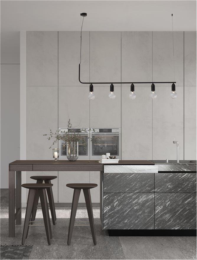 NV 9536419 Závěsné svítidlo VEDA černý kov a čiré sklo G9 5x6W 230V IP20 bez žárovky - NOVA LUCE