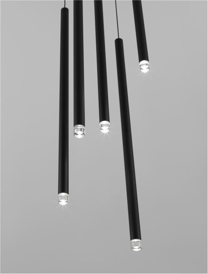 NV 9540203 Závěsné svítidlo DANDIA černý hliník LED závěsné svítidlo 30W 3000K - NOVA LUCE