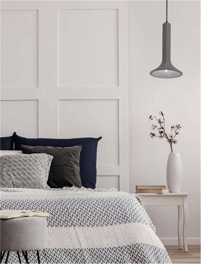 NV 9540206 Závěsné svítidlo DYLAN šedý beton E14 1x5W 230V IP20 bez žárovky - NOVA LUCE