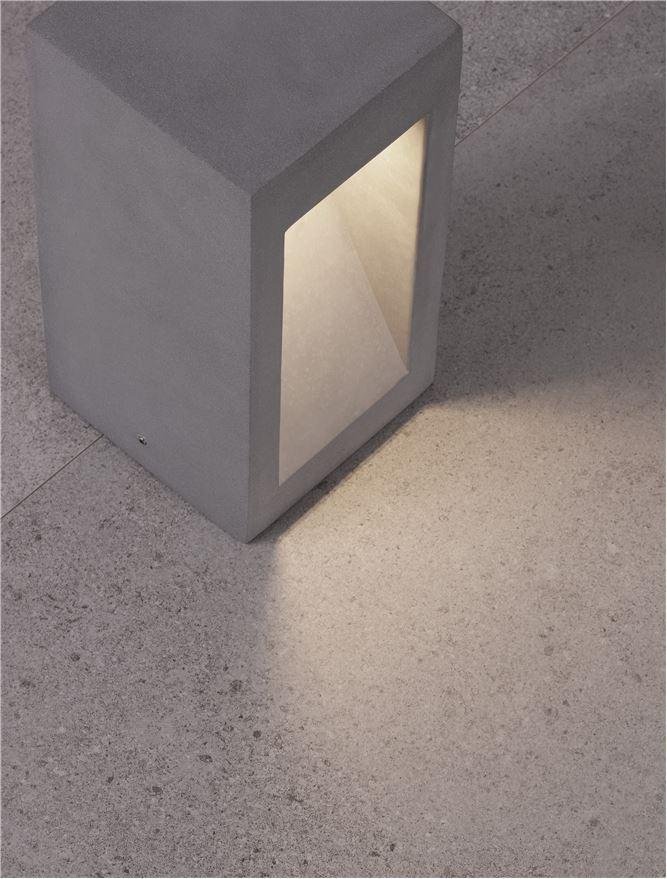 NV 9540207 Venkovní sloupkové svítidlo BARCO šedý beton skleněný difuzor LED 6W 3000K 120-230V IP65 - NOVA LUCE (obrázek 3)