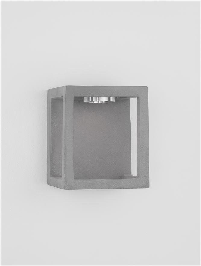 NV 9540214 Venkovní nástěnné svítidlo BEV šedý beton skleněný difuzor LED 5W 3000K 120-230V IP65 - NOVA LUCE (obrázek 4)