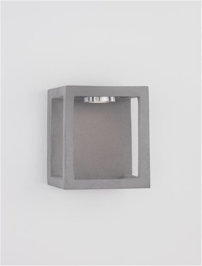 NV 9540214 Venkovní nástěnné svítidlo BEV šedý beton skleněný difuzor LED 5W 3000K 120-230V IP65 - NOVA LUCE (obrázek 5)