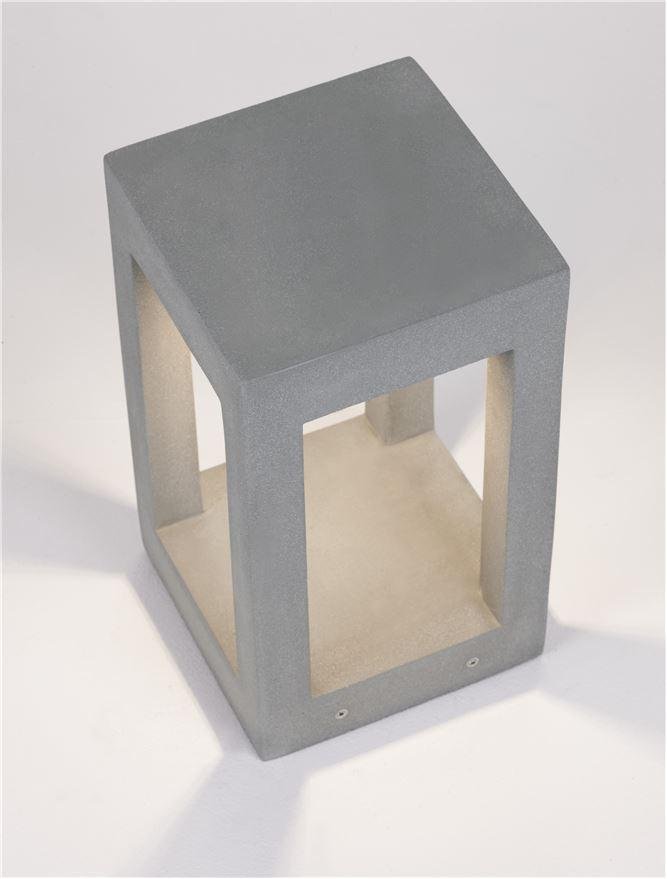 NV 9540215 Venkovní sloupkové svítidlo BEV šedý beton skleněný difuzor LED 5W 3000K 120-230V IP65 - NOVA LUCE