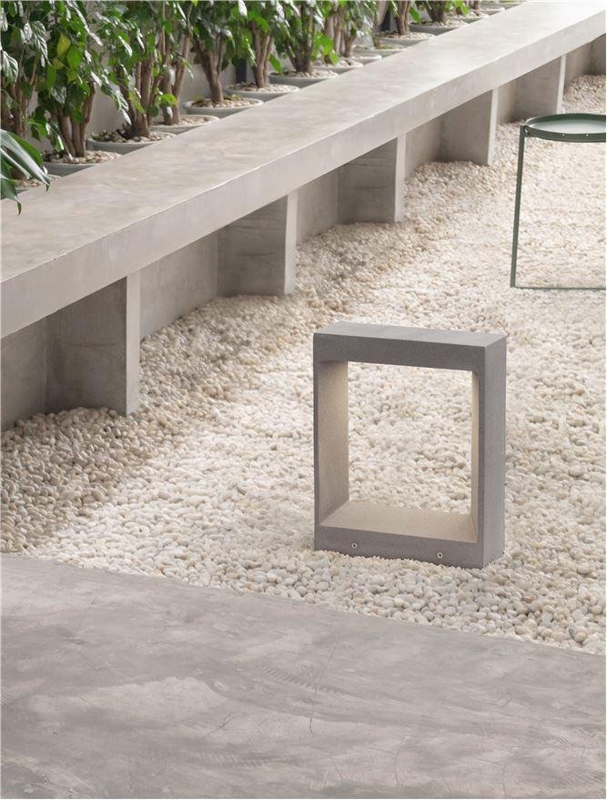 NV 9540217 Venkovní sloupkové svítidlo CAIRO šedý beton skleněný difuzor LED 8W 3000K 120-230V IP65 - NOVA LUCE