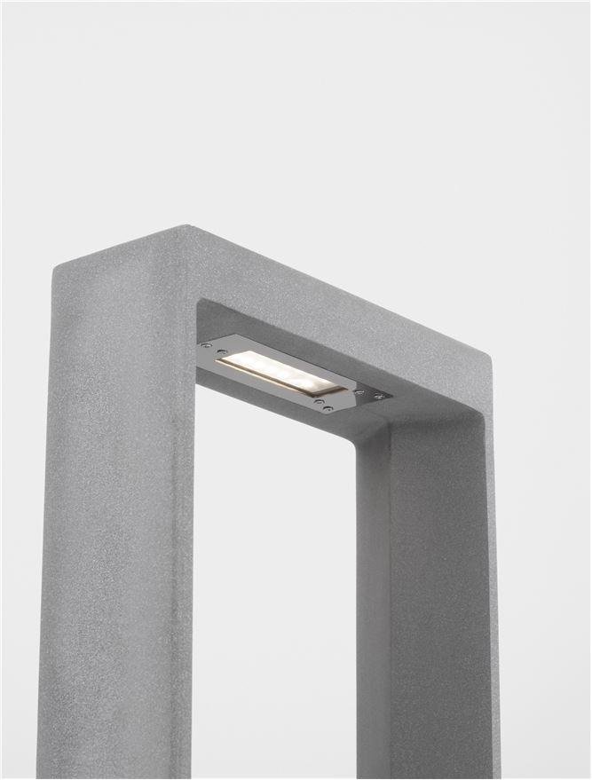 NV 9540218 Venkovní sloupkové svítidlo CAIRO šedý beton skleněný difuzor LED 8W 3000K 120-230V IP65 - NOVA LUCE (obrázek 5)