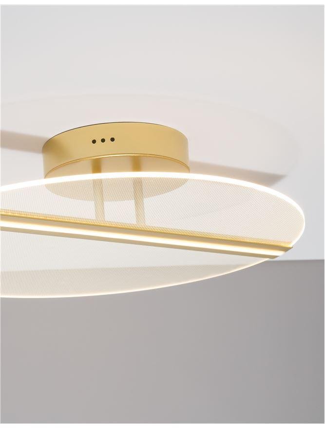 NV 9545330 Stropní svítidlo JERTUNA zlatý hliník a akryl LED 30W 230V 3000K IP20 - NOVA LUCE