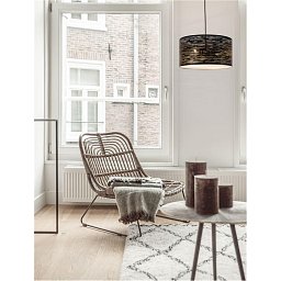 Obrázek pro produkt Závěsné svítidlo ZANE černý kov zvenku zlatý kov uvnitř E27 2x12W 230V IP20 bez žárovky - NOVA LUCE