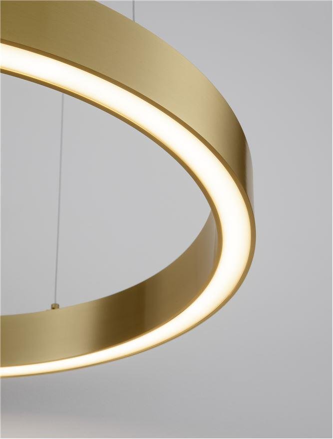 NV 9558602 Závěsné svítidlo STING LED hliník a akryl bronz Epistar SMD2835 40W 3000K Eaglerise TRIAC driver D60 H200 120st. IP20 stmívatelné - NOVA LUCE